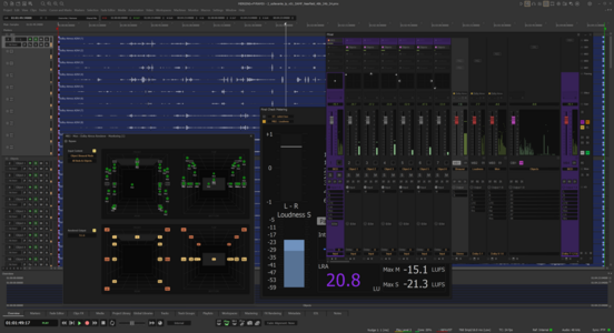 Pyramix 16 Dolby Atmos Renderer Mixer Timeline Screenshot