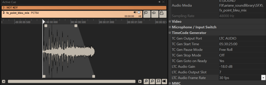 Ovation 12 LTC Audio Outputs