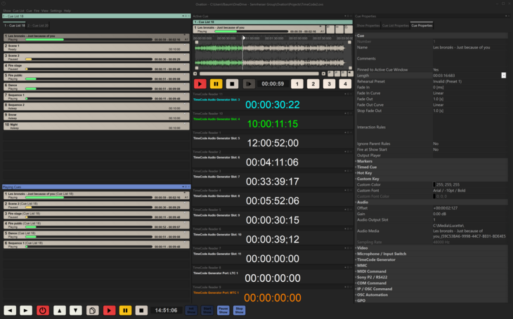 Ovation 12 Multiple Time Codes