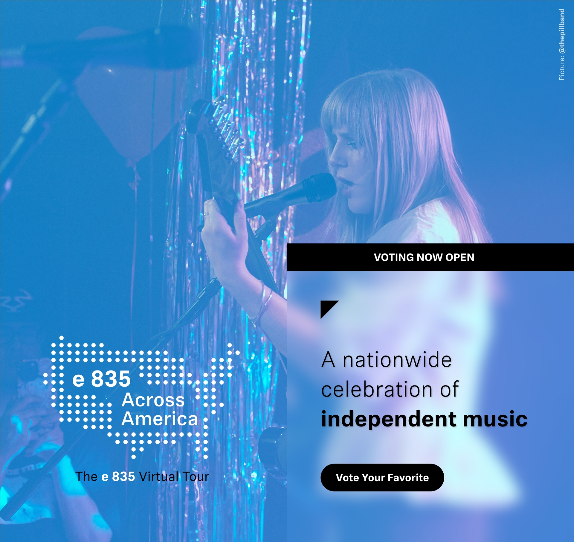VOTE NOW for your “Sennheiser e 835 Virtual Tour Across America” Favorite Artist