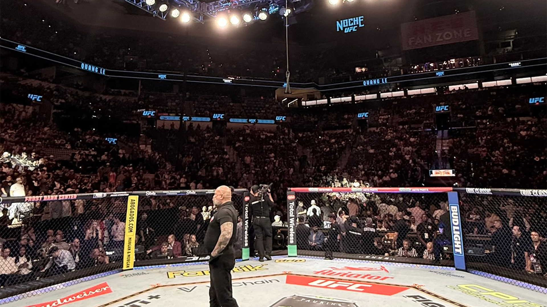 "We primarily use Sennheiser because we trust in their reliability and accuracy across the different individual mics. We place up to 8 MKH 416's around the arena to capture the roar of the UFC fans in an attempt to get the energy of the crowd to translate to our viewers at home."